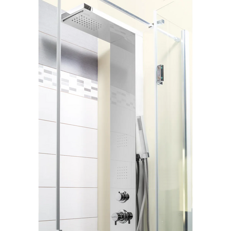 Parete Attrezzata Multifunzione Mod. Broadway- Acciaio Inox Lucidato- Metaf- Pezzi 1