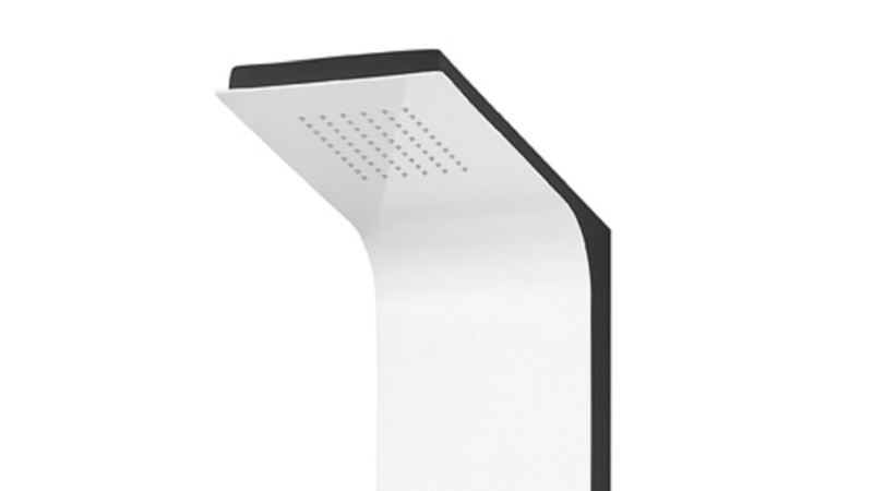 Parete Attrezzata Multifunzione Mod. Lipari- Bianco Opaco -Pareti Lat. Nere- Dh- Pezzi 1