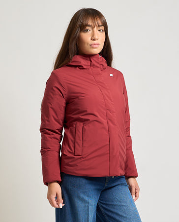 K-Way Giacca corta Donna K-way Lil soft touch Marmotta K71324W-B2C Red Syrah-Grey da donna