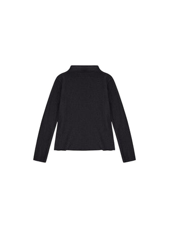 Circolo 1901 Maglia donna dolcevita jersey lace FD3782 NERO da donna