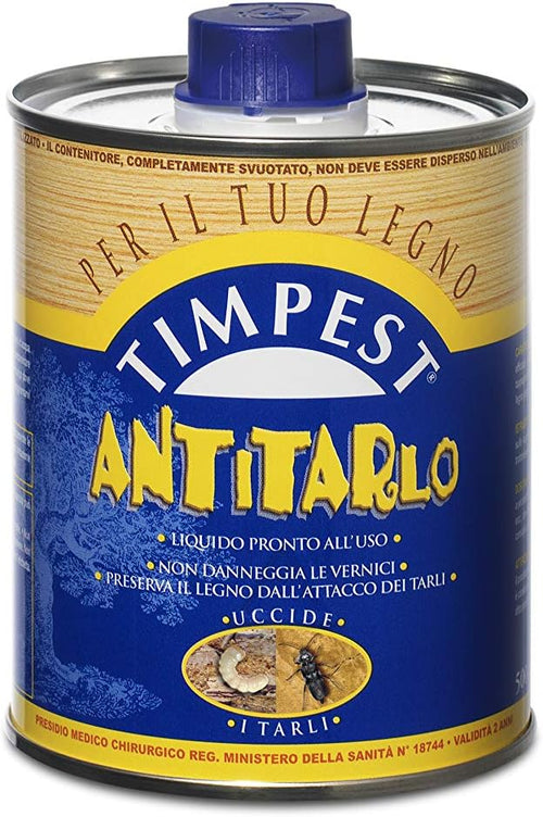 Antitarlo Liquido Professionale 0,5 Litri Incolore Protegge E Preserva Il Legno Timptest