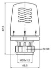 Testa Termostatica M28 Per Valvole Termostatiche Regolazione Temperatura Icma