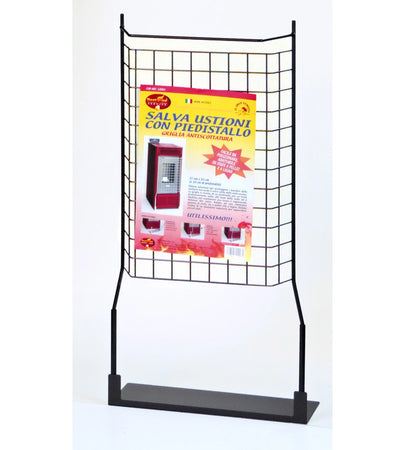 Griglia Salvaustioni Con Piedistallo 37X18X83 Cm Per Stufe A Pellet E Legna Con Appendino Superiore