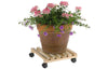 Pedana Sottovaso In Legno Naturale 35X35 Cm Con Ruote Girevoli Altezza 8 Cm
