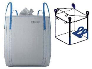 Saccone In Polipropilene Fondo Chiuso + Bocca Caramella- - Cm.91X91X120 - Portata Kg.1500 - 5 Pezzi T-Rex