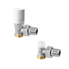 Kit Termostatizzabile Con Valvola E Detentore Ad Angolo Per Rame E Pe- 1/2- Rbm- Pezzi 1