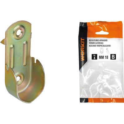 Reggitubo Armadio Tondo Laterale Self Workit - Acciaio Trop Tubo Mm 18 Cf=Pz 4- 5 Confezioni