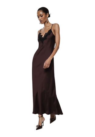 IMPERIAL Abito lungo con spalline e pizzo scollo a v Donna Imperial da donna