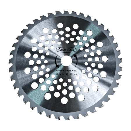 Disco Per Decespugliatore Professionale 'Tungsteno' Ideal Star Ø Mm 255X25.4 - 40 Denti - Ideal Star