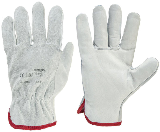 Guanti In Pelle Bovino Dorso In Crosta Tg.10 10.00 Paia