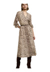 PLEASE Abito midi stampa animalier con cintura Donna Please da donna