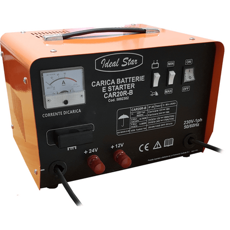 Caricabatteria Avviatore 'Car20 R-B' Ideal Star Funzione Starter - Tensione 12/24 V - Ideal Star