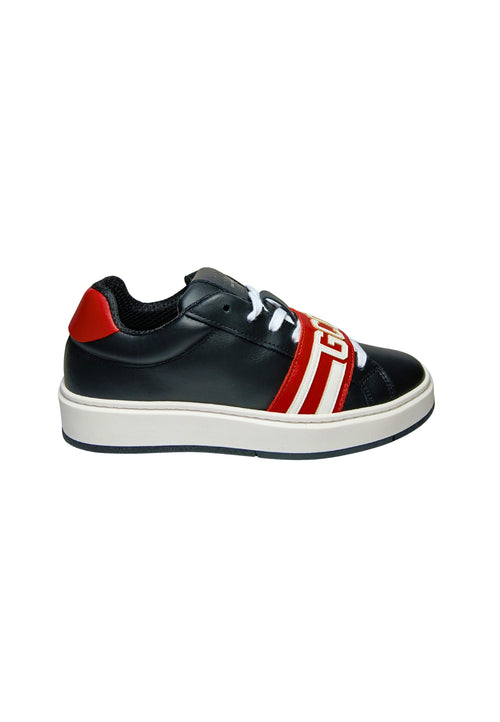 GCDS Scarpe Uomo Sneakers Band logo black-red da uomo