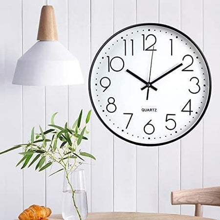 Orologio da parete al quarzo moderno da 12 pollici numeri arabi silenzioso