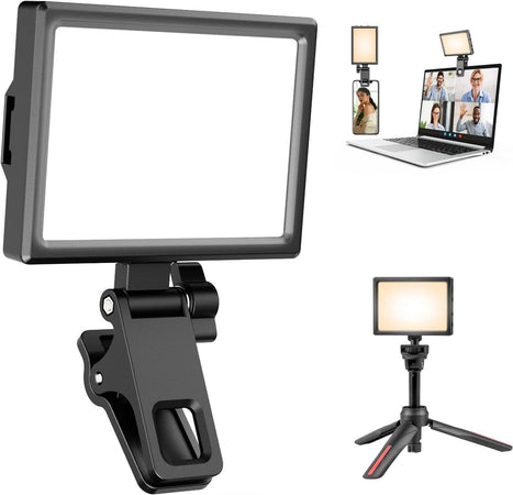 Ring Light per laptop luce videoconferenza con treppiede USB ricaricabile