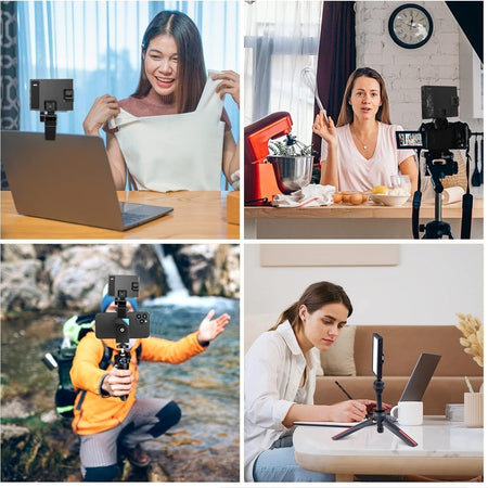 Ring Light per laptop luce videoconferenza con treppiede USB ricaricabile