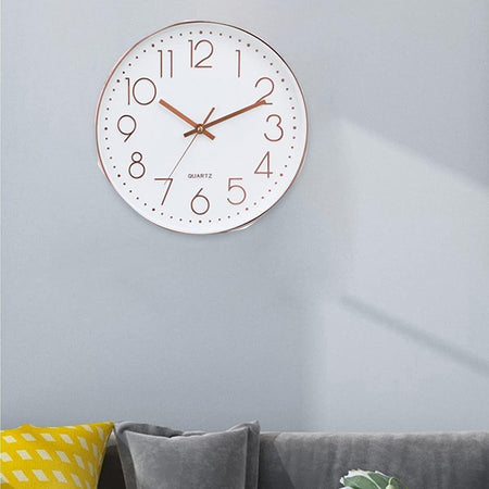 Orologio da parete al quarzo moderno da 12 pollici numeri arabi silenzioso