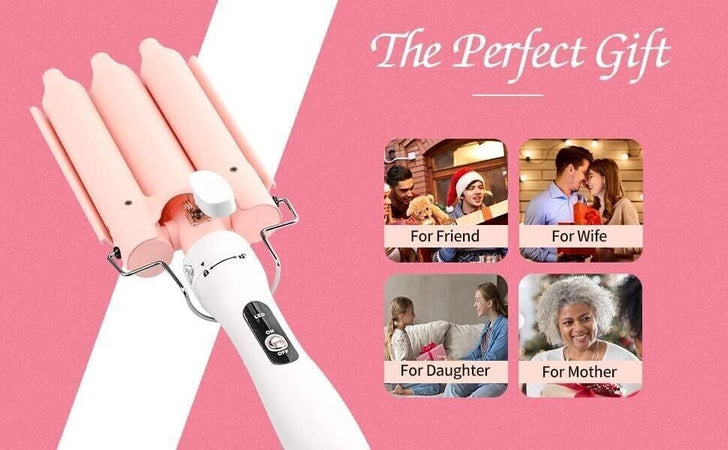 Ferro Arricciacapelli a 3 Cilindri, Piegatore per Capelli a Doppio Voltaggio