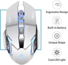 Mouse da gioco wireless TENMOS T85, ottico silenzioso wireless ricaricabile USB