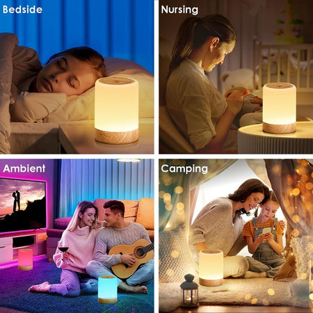 Luci notturne per bambini per camera da letto,da comodino touch senza fili