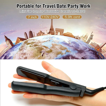 Mini piastra lisciante 2 in 1, arricciatura e levigatura, ferro arricciacapelli