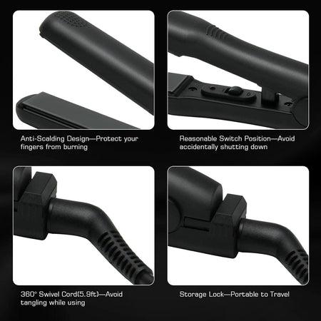 Mini piastra lisciante 2 in 1, arricciatura e levigatura, ferro arricciacapelli