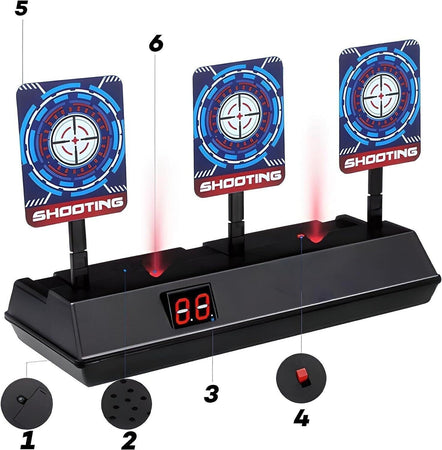 Punteggio Elettrico Auto Reset Tiro Bersaglio Digitale per Pistole Nerf