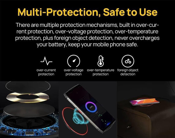 Caricabatterie Wireless Pad di Ricarica Wireless Veloce da 15 W Chip