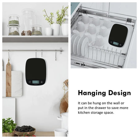 Bilancia da cucina digitale NUTRI FIT, elettronica multifunzione ultrasottile