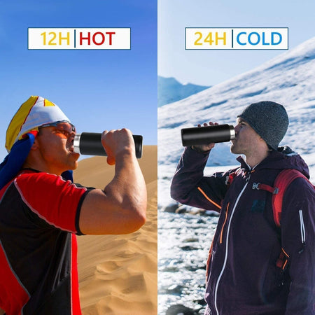 Bottiglia Acqua, 420ML Borraccia Termica, Portatile Coppa da Viaggio con LED