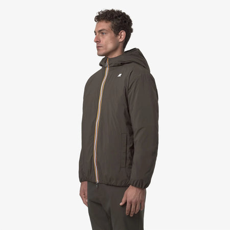 K-Way Giacca corta Uomo K-way Jack Plain Warm K2136DW-XRG Black olive da uomo