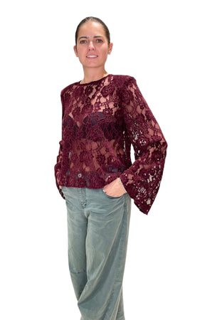 PLEASE T-shirt pizzo Donna Please da donna