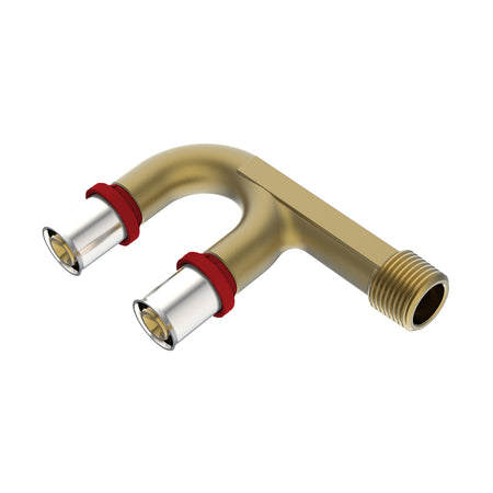 Raccordo Doppio Ikaro Maschio A U- Diam. 16X16 - 1/2- Ikaro- Pezzi 1