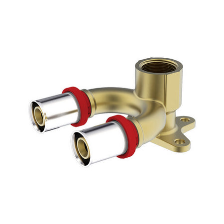 Raccordo Doppio Ikaro Femmina A U Con Flangia- Diam. 26X26 - 1/2- Ikaro- Pezzi 1