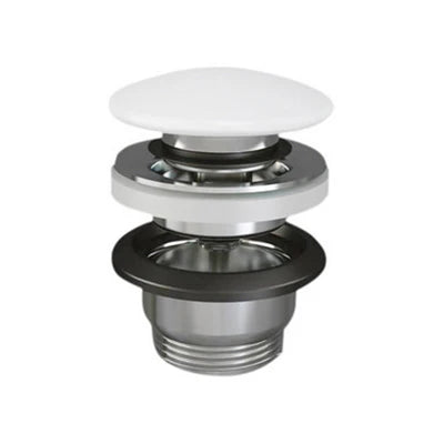 Piletta Lavabo Click Clack Feeling Senza Troppo Pieno- Tappo Bianco Opaco- Rak- Pezzi 1
