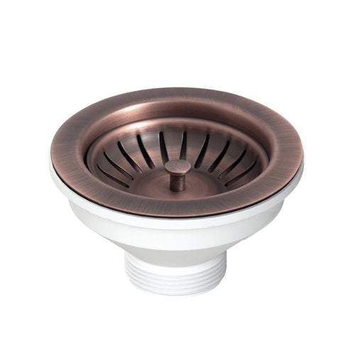 Piletta 114 Mm Per Lavello Con Foro 90 Mm- Copper - Rame Anticato- Dh- Pezzi 1