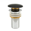 Piletta Click-Clack Lavabo Fancy Matt Con Troppo Pieno- Nero Opaco- Dh- Pezzi 1