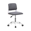 Poltrona Da Ufficio Regolabile Con Pistone A Gas Rivestimento In Tessuto Grigio Scuro Struttura Bianca Sirius