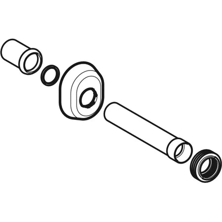 Canotto D'Allacciamento Per Cassetta Unica+ Geberit- Diam. 40/44 L.250 Cromo- Geber- Pezzi 1