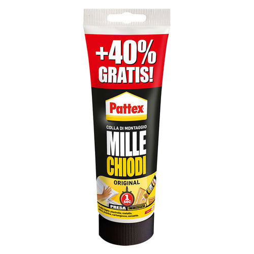 Adesivo Millechiodi 'Original' Gr. 250 + 40% Gratis - Col.Bianco- 12 Pezzi - Pattex