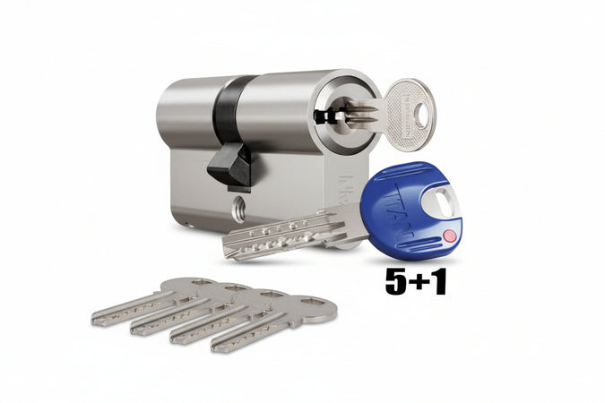 Cilindro Europeo Sagomato Titan K66- - Mm.60 (30X30) (K66-Ng3030-5Ch+1C/Bc) - 1 Pezzi Cr