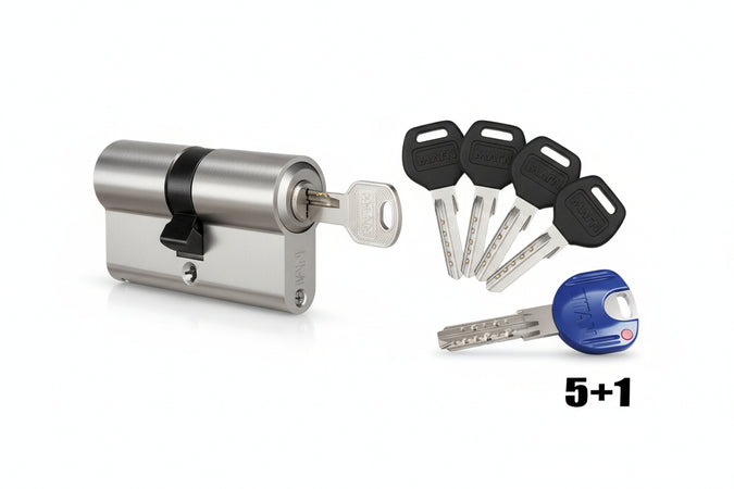 Cilindro Europeo Sagomato Titan K66- - Mm.85 (35X50) (K66-Ng3550-5Ch+1C/Bc) - 1 Pezzi Cr