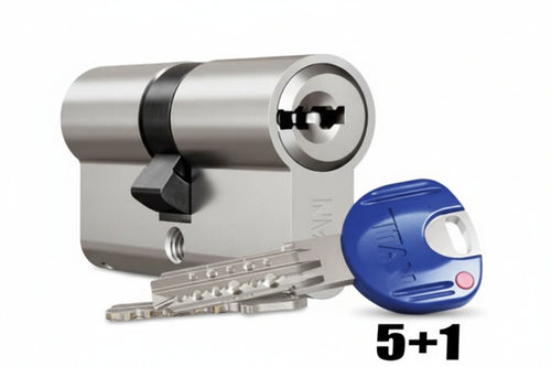 Cilindro Europeo Sagomato Titan K66- - Mm.90 (30X60) (K66-Ng3060-5Ch+1C/Bc) - 1 Pezzi Cr