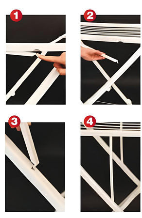 Stendibiancheria A Cavalletto Stendypratiko Cm.170X50X115 H Stenditura Mt. 18 Con Ruote