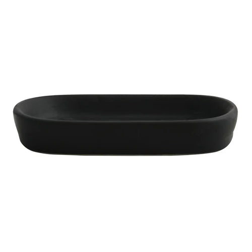 Porta Sapone In Ceramica Maonie- Nero Opaco- Spire- Pezzi 1