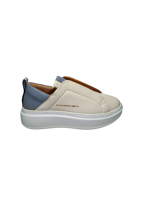 ALEXANDER SMITH Scarpe Donna Alexander Smith Wenbley Slip-on Woman Off White Azure da donna