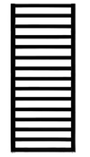 Termoarredo Zehnder Quaro H. 971- Nero Opaco Largh. Cm 45- Zehnd- Pezzi 1