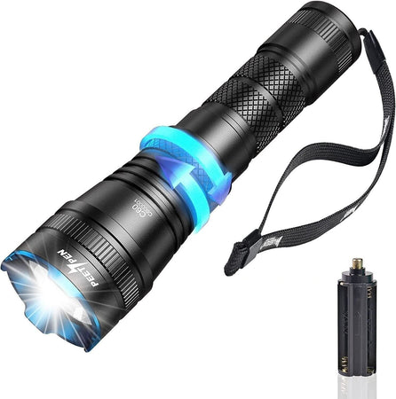 C60 Torcia super luminosa zoomabile, Torcia a LED IPX6 Impermeabile
