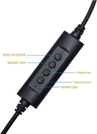 Cuffie USB in PVC con cancellazione del rumore con microfono Ufficio Call