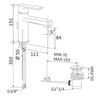 Monocomando Lavabo Linea Artic- Nero Opaco- Maria- Pezzi 1